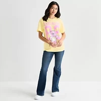 Grayson Threads, The Label Womens Juniors Crew Neck Short Sleeve Care Bears Graphic T-Shirt