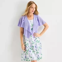Perceptions Womens Floral Jacket Dress