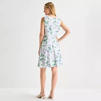 Perceptions Womens Floral Jacket Dress