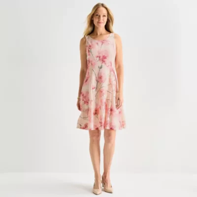 Perceptions Womens Floral Lace Jacket Dress