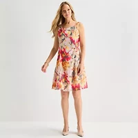 Perceptions Womens Floral Jacket Dress