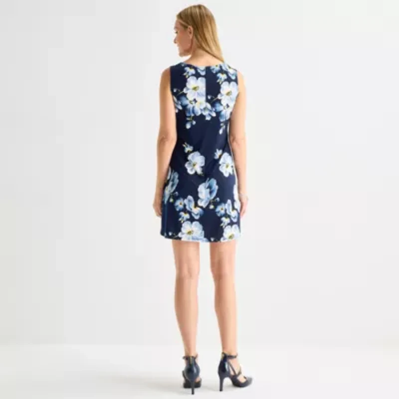 Perceptions Womens Petite Floral Jacket Dress