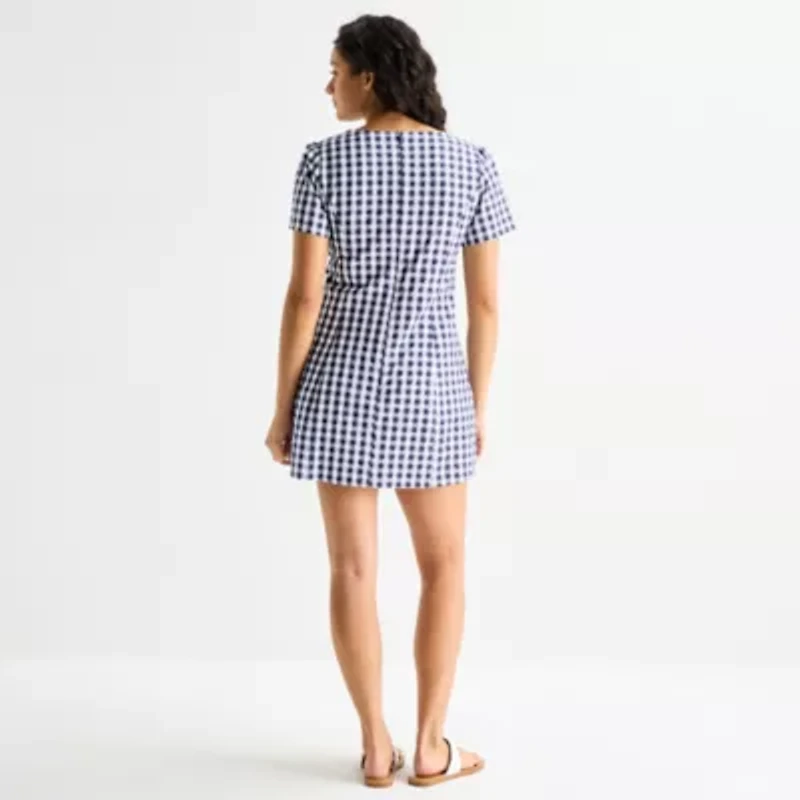 Forever 21 Womens Juniors Short Sleeve Fit + Flare Dress