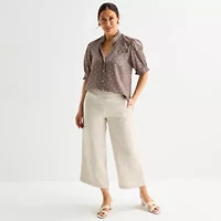 Liz Claiborne Womens Short Sleeve Blouse