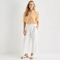 Liz Claiborne Womens Short Sleeve Blouse