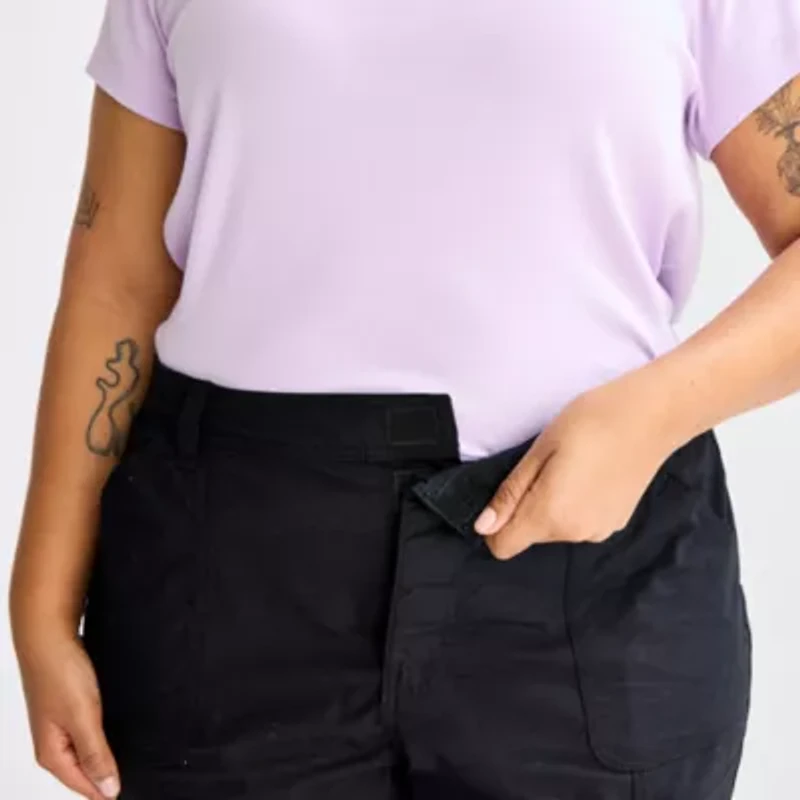 St. John's Bay Womens 12" Plus Adaptive Easy-on + Easy-off Bermuda Short