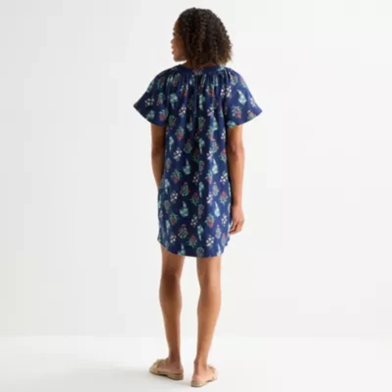 St. John's Bay Womens Short Sleeve Sheath Dress