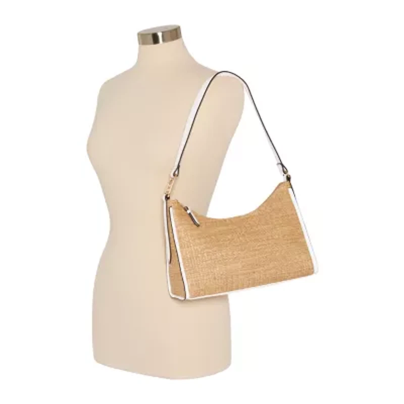 Liz Claiborne Straw Carter Shoulder Bag