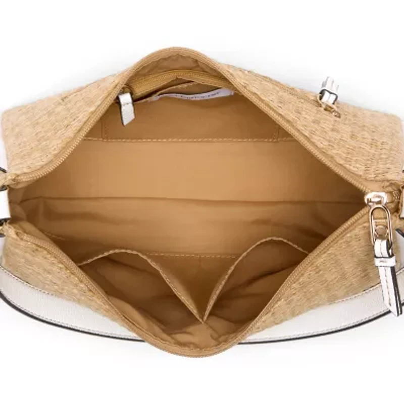 Liz Claiborne Straw Carter Shoulder Bag