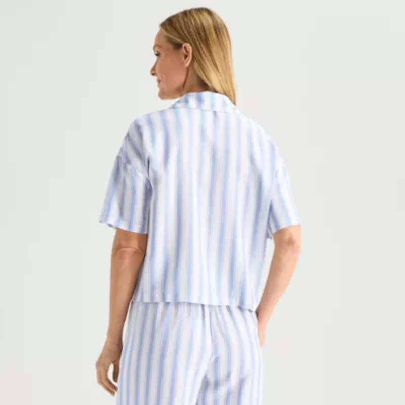 Liz Claiborne Womens Short Sleeve 2-pc. Pajama Sets