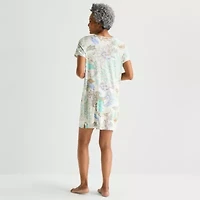 Liz Claiborne Cool and Calm Womens Short Sleeve Crew Neck Nightshirt