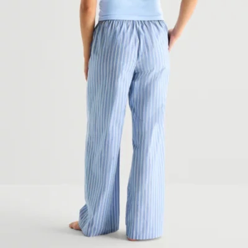 Arizona Body Womens Poplin Juniors Pajama Pants