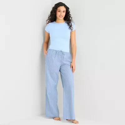 Arizona Body Womens Poplin Juniors Pajama Pants