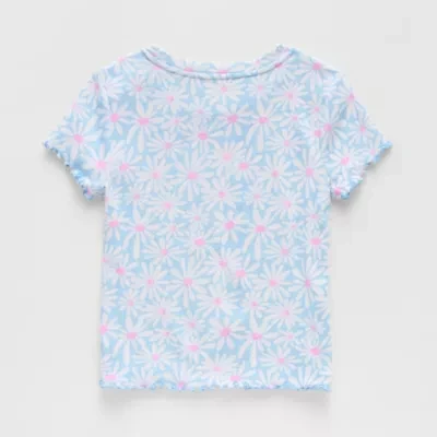 Thereabouts Little & Big Kid Girls Crew Neck Short Sleeve T-Shirt