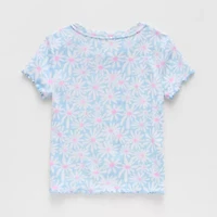 Thereabouts Little & Big Kid Girls Crew Neck Short Sleeve T-Shirt
