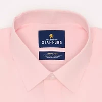 Stafford Smart Tech Mens Slim Fit Stretch Fabric Wrinkle Free Long Sleeve Dress Shirt