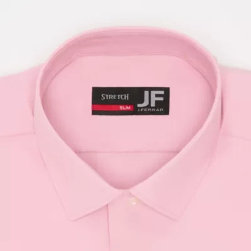 J. Ferrar Trutemp365 Chambray Mens Slim Fit Wrinkle Free Long Sleeve Dress Shirt