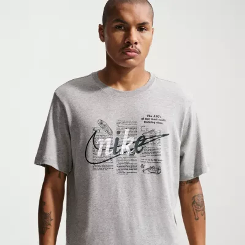 Nike Mens Crew Neck Short Sleeve Classic Fit Graphic T-Shirt