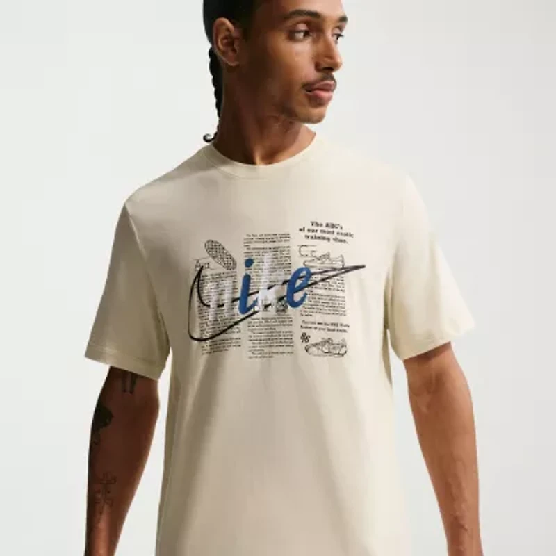 Nike Mens Crew Neck Short Sleeve Classic Fit Graphic T-Shirt