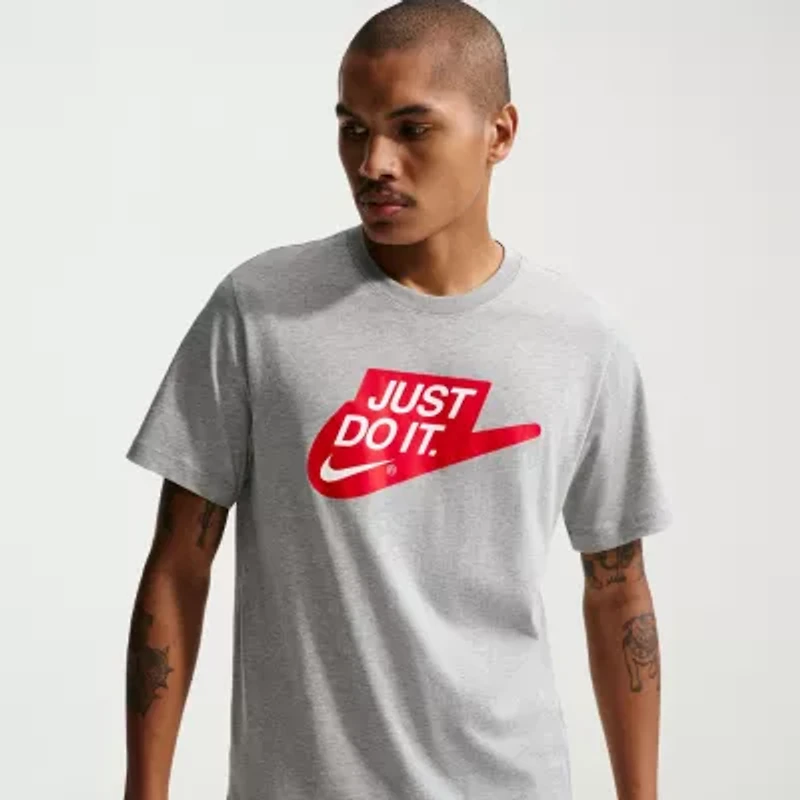 Nike Just Do It Mens Crew Neck Short Sleeve Active Big and Tall T-Shirt