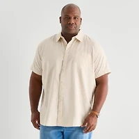 mutual weave Mens Short Sleeve Regular Fit Button-Down Shirt