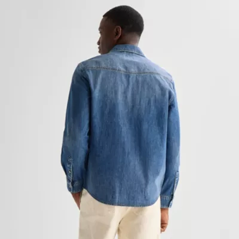 mutual weave Mens Long Sleeve Western Shirt