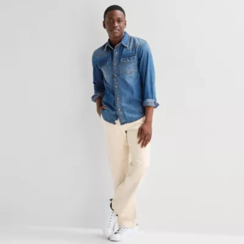 mutual weave Mens Long Sleeve Western Shirt