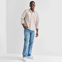 mutual weave Mens Long Sleeve Classic Fit Button-Down Shirt