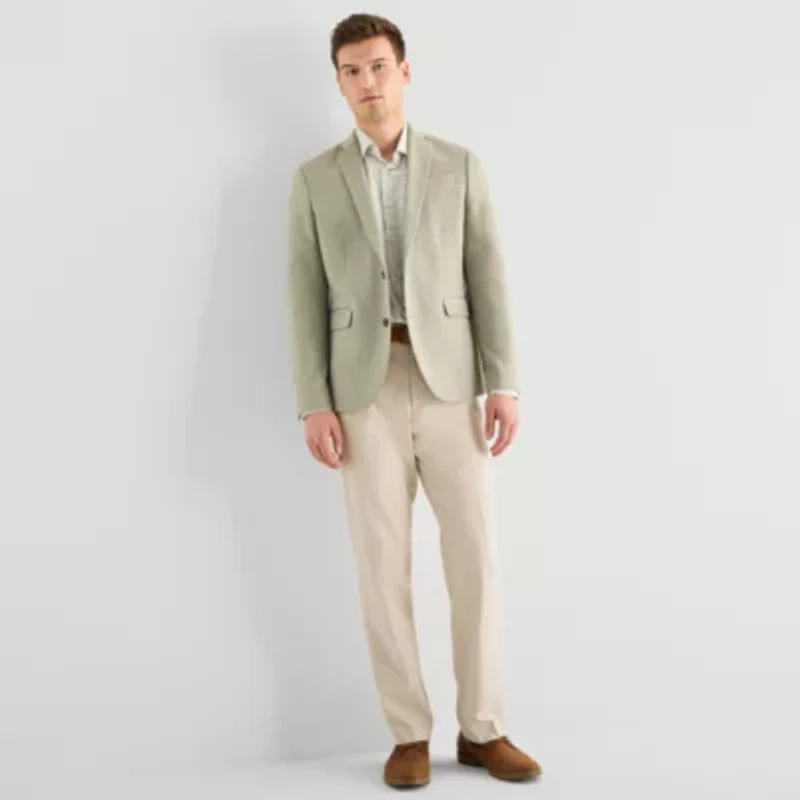 J. Ferrar 360 Stretch Knit Texture Mens Slim Fit Sport Coat