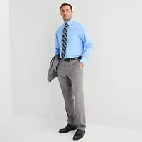 Stafford Mens Plaid Classic Fit Flat Front Suit Pant