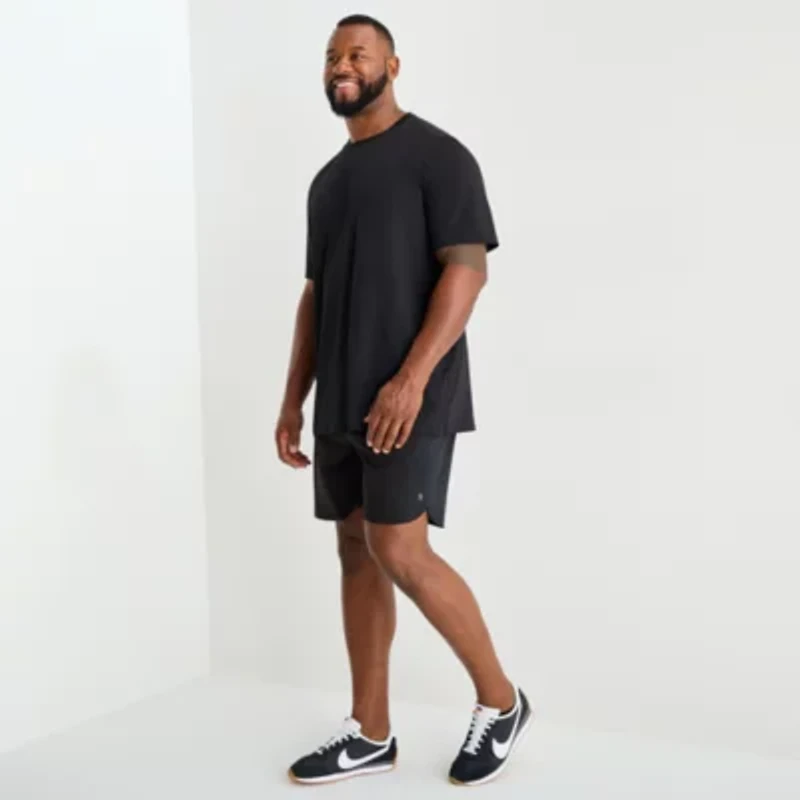 Xersion 2-In-1 Liner Mens 8" Big and Tall Quick Dry Workout Shorts