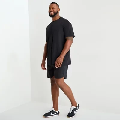 Xersion 2-In-1 Liner Mens 8" Big and Tall Quick Dry Workout Shorts