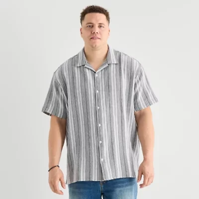 Arizona Mens Short Sleeve Classic Fit Big and Tall Button-Down Shirt