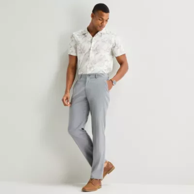 J. Ferrar Mens Straight Fit Flat Front Pant