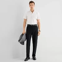J. Ferrar Ultra Comfort Mens Short Sleeve Slim Fit Stretch Fabric Wrinkle Free Button-Down Shirt