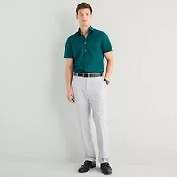 J. Ferrar Ultra Comfort Mens Short Sleeve Slim Fit Stretch Fabric Wrinkle Free Button-Down Shirt