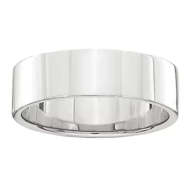 Womens 6MM Sterling Silver Wedding Band