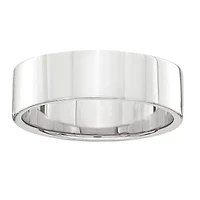 Womens 6MM Sterling Silver Wedding Band