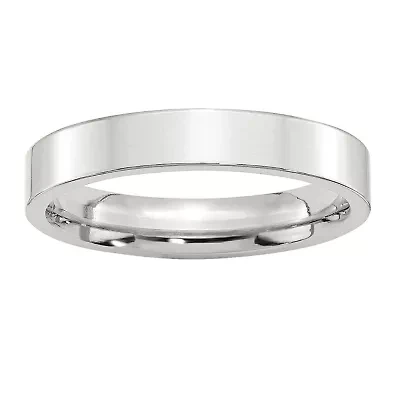 Womens 4MM Sterling Silver Wedding Band