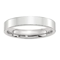 Womens 4MM Sterling Silver Wedding Band