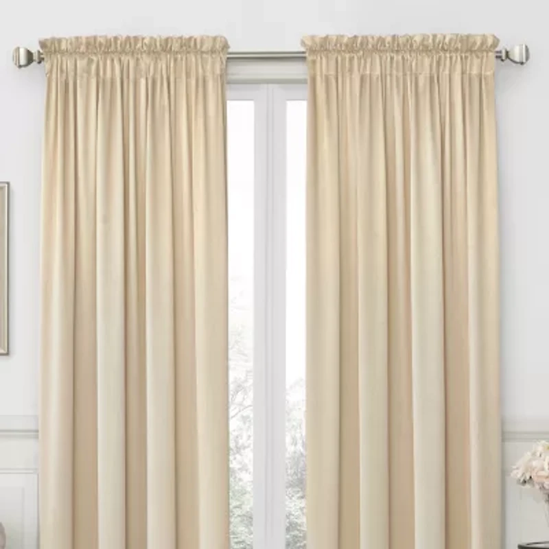 JCPenney Home Hilton Rod Pocket Light-Filtering Single Curtain Panel