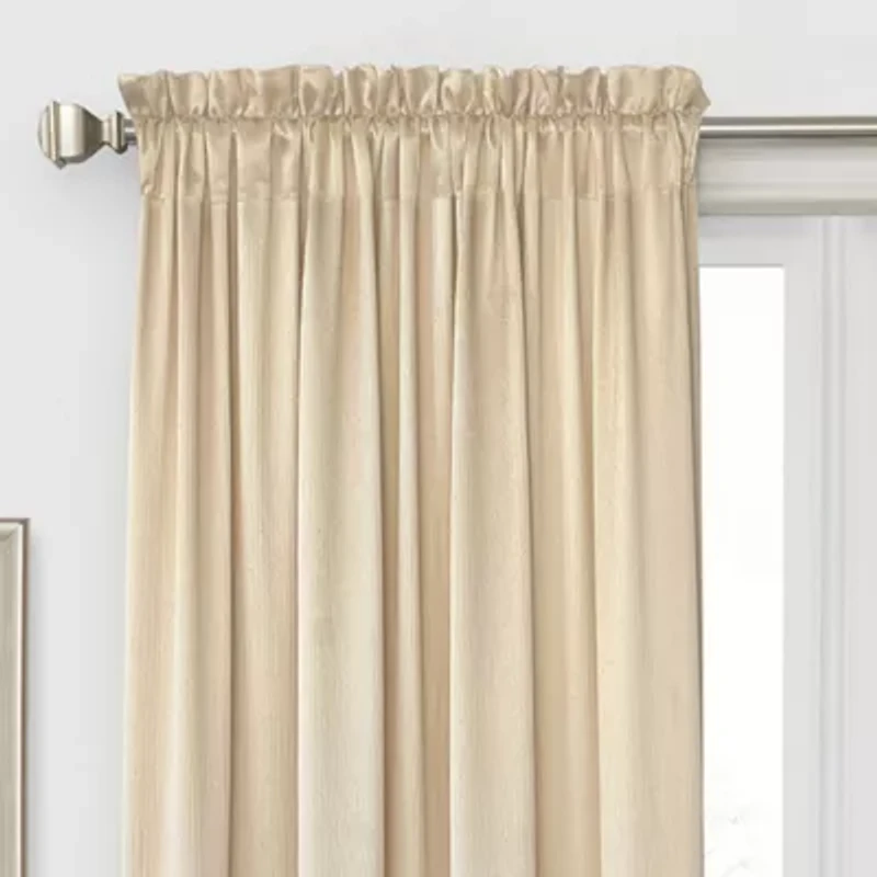 JCPenney Home Hilton Rod Pocket Light-Filtering Single Curtain Panel
