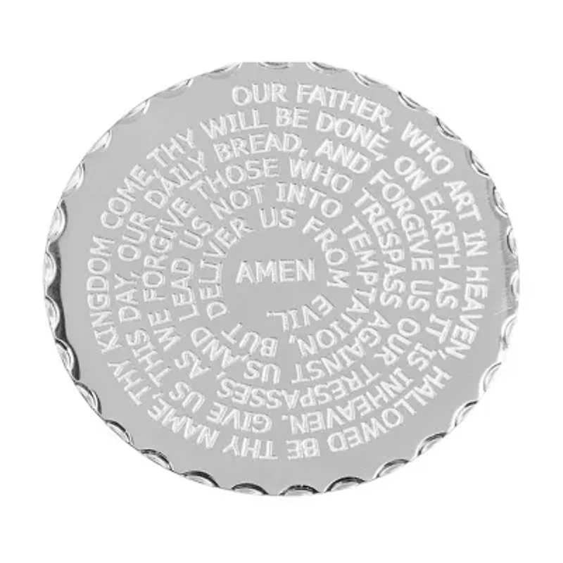 Steeltime "Lord'S Prayer" Mens Stainless Steel 24 Inch Pendant Necklace