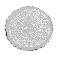 Steeltime "Lord'S Prayer" Mens Stainless Steel 24 Inch Pendant Necklace