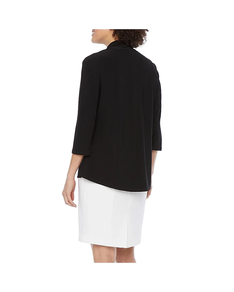R&M Richards 3/4 Sleeve Knit Shrug