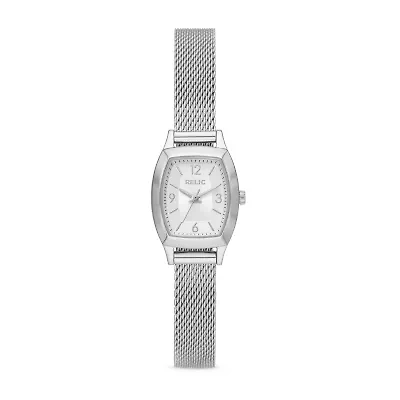 Relic By Fossil Everly Womens Silver Tone Stainless Steel Bracelet Watch Zr34620