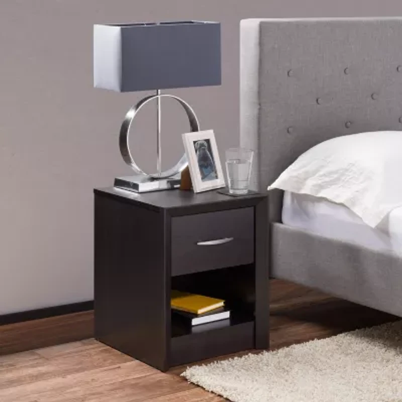 Corliving Newport Bedroom Collection 1-Drawer Nightstand