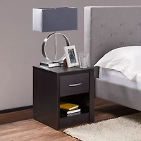 Corliving Newport Bedroom Collection 1-Drawer Nightstand