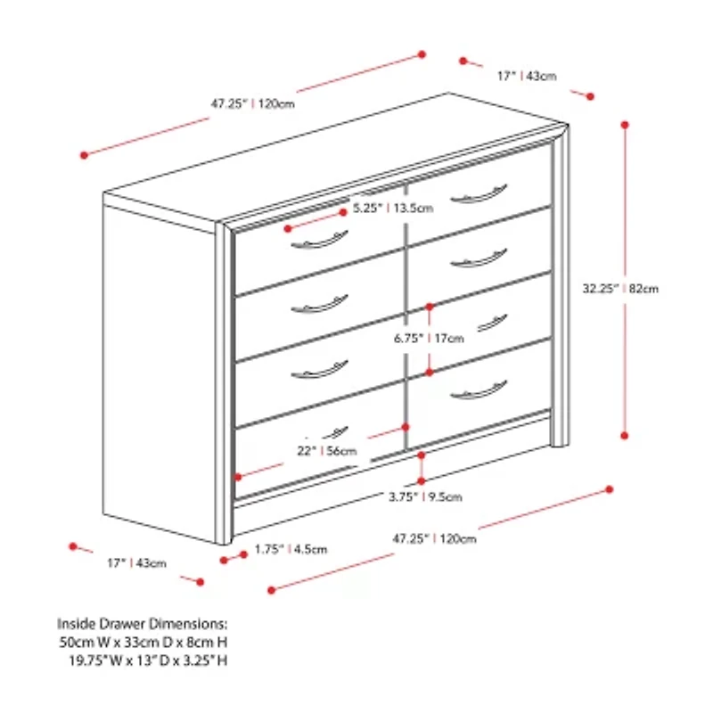 Newport Bedroom Collection 8-Drawer Dresser