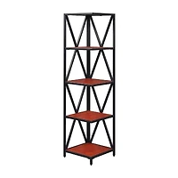 Tucson 5-Tier Corner Bookcase